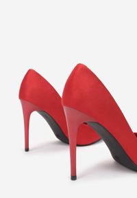 Born2be - Czerwone Szpilki Typhaeno. Nosek buta: szpiczasty. Kolor: czerwony. Szerokość cholewki: normalna. Wzór: gładki. Obcas: na szpilce. Styl: klasyczny, elegancki #5