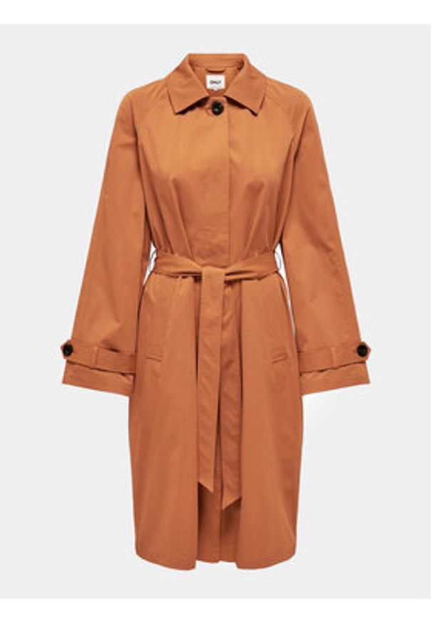 only - ONLY Trencz Orchid 15308598 Brązowy Regular Fit. Kolor: brązowy. Materiał: syntetyk