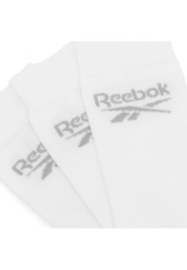 Reebok Zestaw 3 par wysokich skarpet unisex R0367-SS24 (3-pack) Biały. Kolor: biały. Materiał: materiał