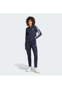 Adidas - Dres Essentials 3-Stripes. Kolor: biały, wielokolorowy, niebieski. Materiał: dresówka