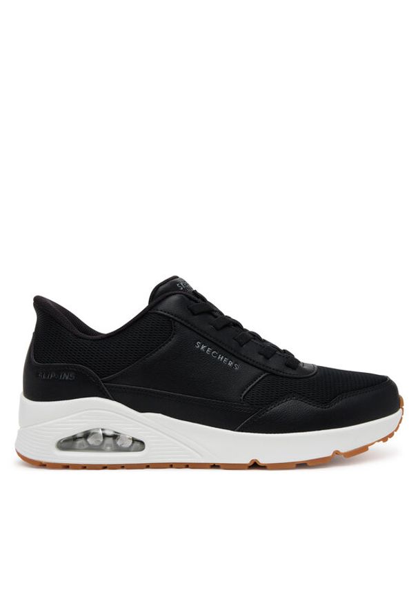 skechers - Skechers Sneakersy Uno-Banksia 183022/BLK Czarny. Kolor: czarny. Materiał: skóra