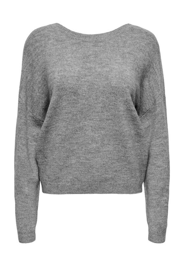 only - ONLY Sweter Manifesta 15329229 Szary Regular Fit. Kolor: szary. Materiał: syntetyk
