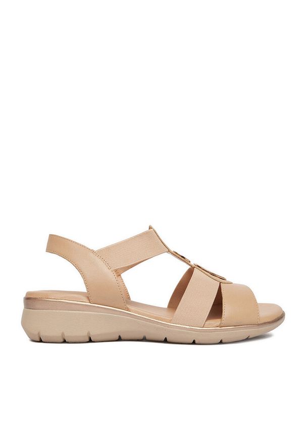 Sandały Go Soft. Kolor: beżowy