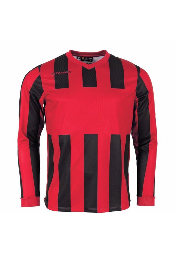 STANNO - Dżersej z długim rękawem Stanno Aspire. Kolor: wielokolorowy, czarny, czerwony. Materiał: jersey. Długość rękawa: długi rękaw. Długość: długie. Wzór: paski