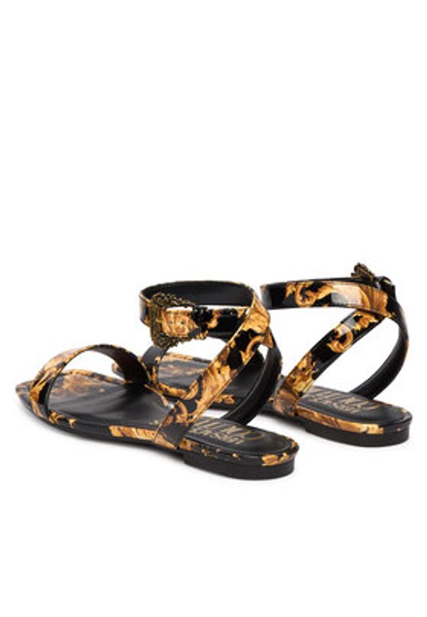 Versace Jeans Couture Sandały 80VA3S61 ZS366 G89 Czarny. Kolor: czarny. Materiał: skóra