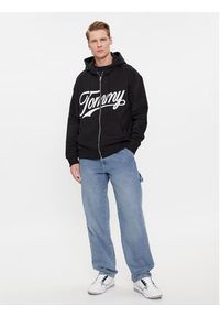 Tommy Jeans Bluza Letterman DM0DM18415 Czarny Relaxed Fit. Kolor: czarny. Materiał: bawełna