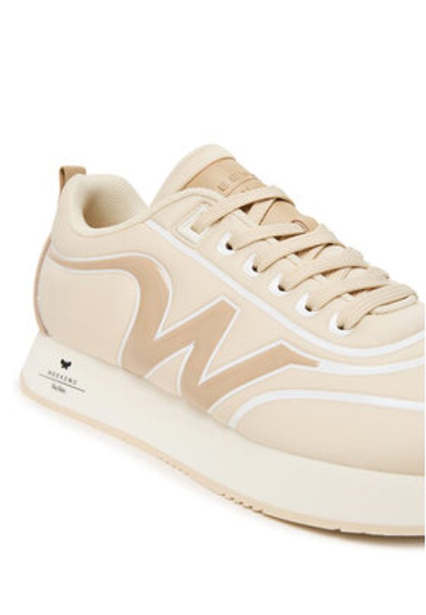 Weekend Max Mara Sneakersy 2525766034650 Écru. Materiał: skóra