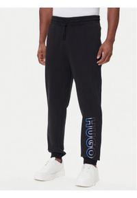 Hugo - HUGO Spodnie dresowe Nogtro 50549149 Czarny Regular Fit. Kolor: czarny. Materiał: bawełna