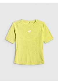 4f - 4F Koszulka treningowa slim szybkoschnąca damska - zielona L. Kolor: zielony. Materiał: materiał, włókno. Sport: fitness #1