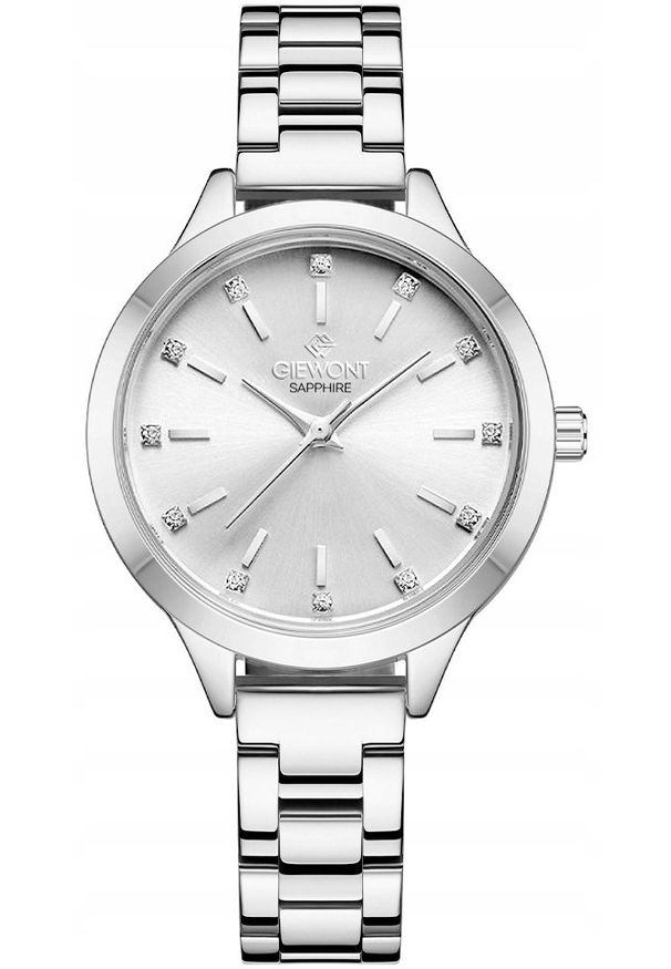 Zegarek Giewont Zegarek Damski Giewont Sapphire Srebrny GW2720-B1. Kolor: srebrny