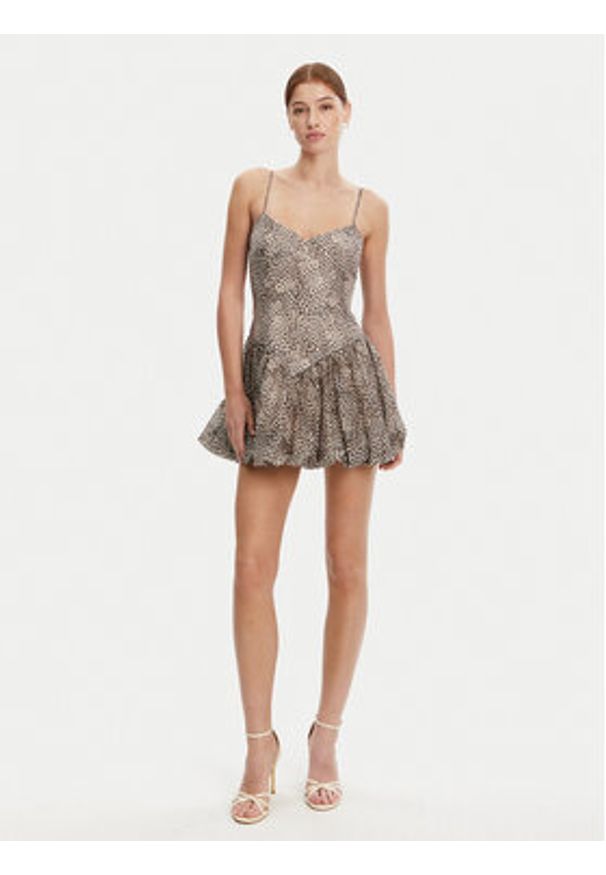 BARDOT - Bardot Sukienka koktajlowa 59794DB1 Brązowy Regular Fit. Kolor: brązowy. Materiał: syntetyk. Styl: wizytowy