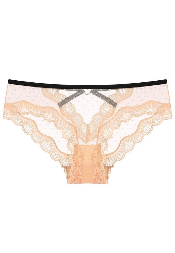 Intica - Figi koronkowe z wycięciem eleganckie i przewiewne Lubnah. Kolor: beżowy. Materiał: koronka