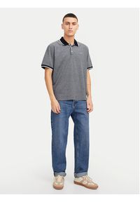 Jack & Jones Polo Blualves 12274681 Granatowy Regular Fit. Typ kołnierza: polo. Kolor: niebieski. Materiał: bawełna #5