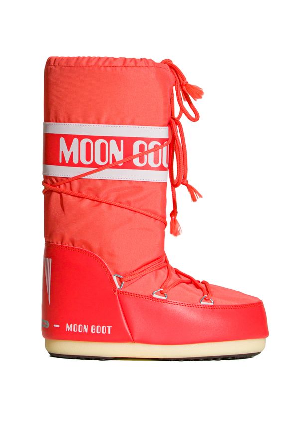 Moon Boot - Śniegowce MOON BOOT NYLON. Kolor: czerwony, pomarańczowy, wielokolorowy. Materiał: nylon. Sezon: lato