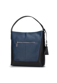 Wittchen - Torebka damska. Kolor: niebieski, wielokolorowy, czarny. Materiał: skórzane. Styl: boho. Rodzaj torebki: do ręki #4