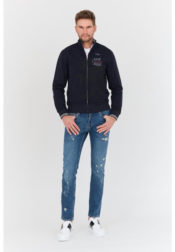 Aeronautica Militare - AERONAUTICA MILITARE Granatowa bluza Felpa. Kolor: niebieski
