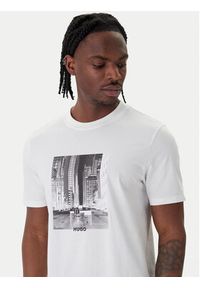 Hugo - HUGO T-Shirt Deyss 50553755 Biały Regular Fit. Kolor: biały. Materiał: bawełna #4
