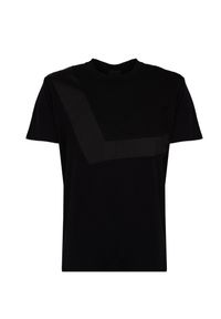 Les Hommes T-Shirt | LBT1019700N | Mężczyzna | Czarny. Okazja: na co dzień. Kolor: czarny. Materiał: elastan, poliester, bawełna. Długość rękawa: krótki rękaw. Styl: casual, elegancki #4