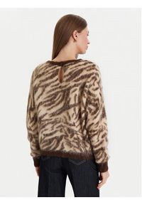 ViCOLO Sweter 55044F Brązowy Regular Fit. Kolor: brązowy. Materiał: syntetyk