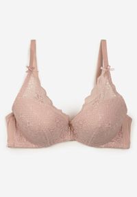 Renee - Ciemnoróżowy Biustonosz Full Cup Ozdobiony Koronką Naave. Kolor: różowy. Materiał: koronka. Wzór: aplikacja, koronka #3