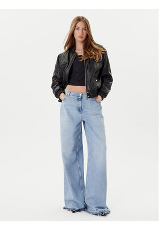 Guess Kurtka z imitacji skóry W5YL06 WE480 Czarny Regular Fit. Kolor: czarny. Materiał: skóra