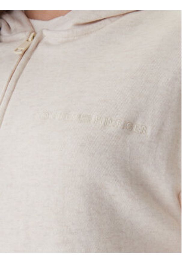 TOMMY HILFIGER - Tommy Hilfiger Bluza UW0UW06093 Beżowy Regular Fit. Kolor: beżowy. Materiał: bawełna