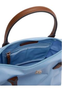TOMMY HILFIGER - Tommy Hilfiger Torebka Popette Mini Tote AW0AW17709 Błękitny. Kolor: niebieski. Materiał: skórzane #3