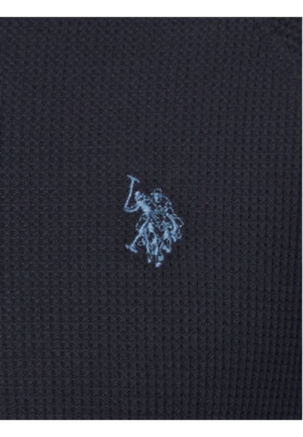 U.S. Polo Assn. Longsleeve MUP1589 Granatowy Regular Fit. Typ kołnierza: polo. Kolor: niebieski. Materiał: bawełna. Długość rękawa: długi rękaw