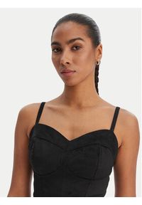 Guess Top W6RH03 WJ472 Czarny Slim Fit. Kolor: czarny. Materiał: syntetyk #6
