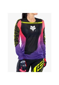FOX - Bluza rowerowa damska Fox Flexair LS Jersey Elevated. Kolor: czarny. Materiał: jersey
