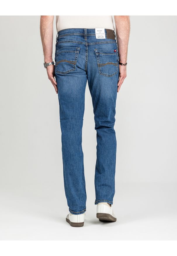 Męskie Spodnie Jeansowe Mustang Style Washington Straight Denim Blue 1018017 5000 782