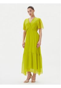 Haveone Sukienka letnia AFF-N006 Zielony Loose Fit. Kolor: zielony. Materiał: jedwab. Sezon: lato