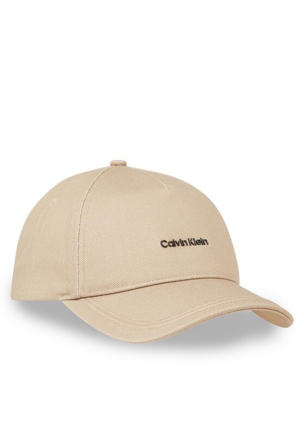 Calvin Klein Czapka z daszkiem Metal Lettering Bb Cap K50K511999 Beżowy. Kolor: beżowy. Materiał: materiał