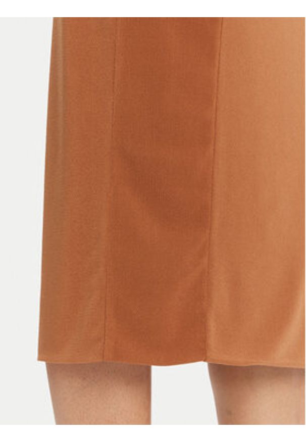 ViCOLO Spódnica midi UD0010 Brązowy Regular Fit. Kolor: brązowy. Materiał: syntetyk