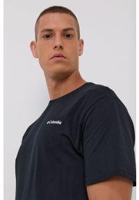 columbia - Columbia T-shirt bawełniany kolor czarny z nadrukiem. Okazja: na co dzień. Kolor: czarny. Materiał: bawełna. Wzór: nadruk. Styl: casual