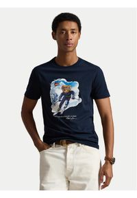 Polo Ralph Lauren T-Shirt 710P07343002 Granatowy Regular Fit. Typ kołnierza: polo. Kolor: niebieski. Materiał: bawełna #1