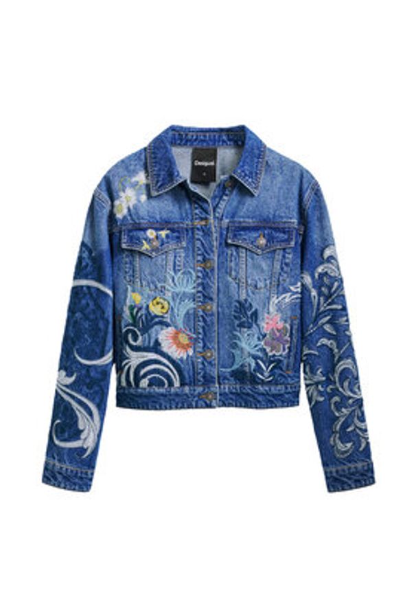 Desigual Kurtka jeansowa Misouri 25SWED55 Niebieski Regular Fit. Kolor: niebieski. Materiał: bawełna