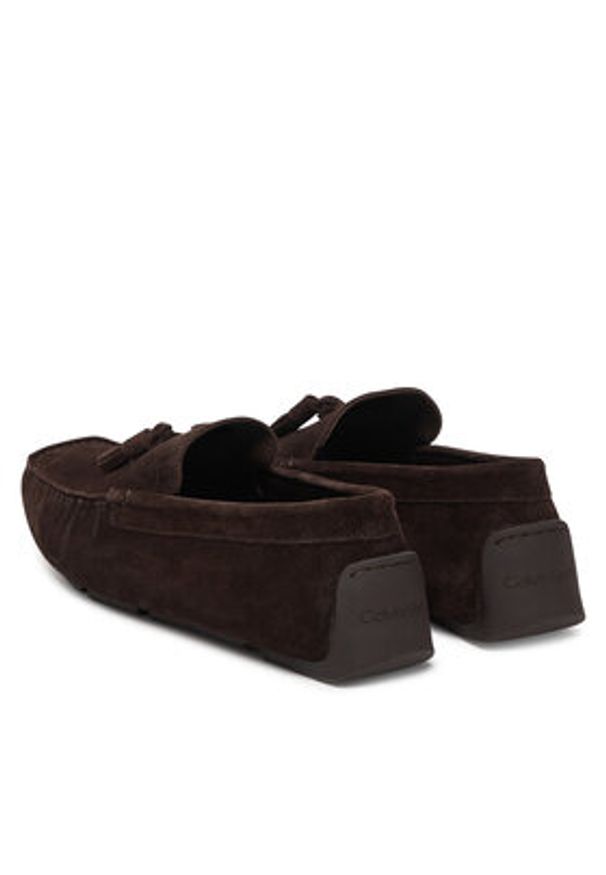 Calvin Klein Mokasyny Driver Tassels Su HM0HM02028 Brązowy. Kolor: brązowy. Materiał: zamsz, skóra