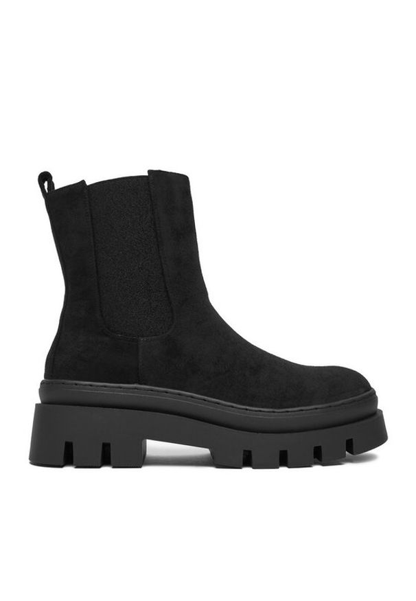 DeeZee Botki HX21069-1A Czarny. Kolor: czarny. Materiał: materiał