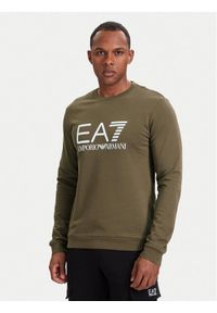 EA7 Emporio Armani Bluza 7M002278 AF22266 U6198 Brązowy jasny Regular Fit. Kolor: brązowy. Materiał: bawełna #1