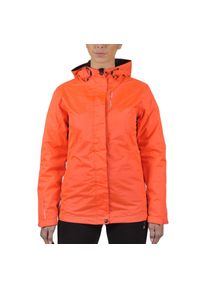 PEAK MOUNTAIN - Damska kurtka wodoodporna z podwójnym polarem Peak Mountain Ajik. Kolor: czerwony, pomarańczowy, różowy, wielokolorowy. Materiał: polar #1