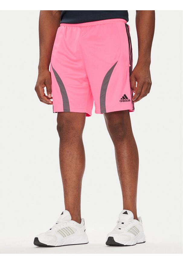 Adidas - adidas Szorty sportowe Teamgeist adicolor JW1343 Różowy Regular Fit. Kolor: różowy. Materiał: syntetyk. Styl: sportowy