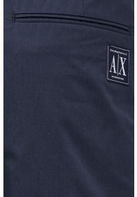 Armani Exchange spodnie bawełniane 3LZP60.ZNWCZ męskie kolor granatowy dopasowane. Kolor: niebieski. Materiał: bawełna #2