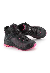 ALPINE PRO - Buty wysokie trekkingowe damskie Alpine Pro Cerne 2 Vibram. Kolor: różowy. Materiał: skóra, welur. Styl: sportowy