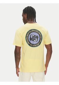 Quiksilver T-Shirt Circle Back Ss EQYZT08054 Żółty Regular Fit. Kolor: żółty. Materiał: bawełna #1