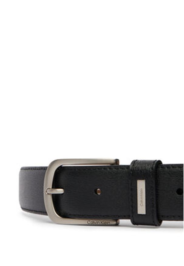 Calvin Klein Pasek Casual Pin Buckle 32Mm Fixed LV04D7072G Czarny. Kolor: czarny. Materiał: skóra. Styl: casual