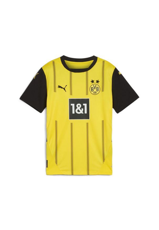 Puma - Młodzieżowa koszulka domowa Borussia Dortmund 24/25 PUMA Faster Yellow Black. Kolor: czarny, żółty, wielokolorowy