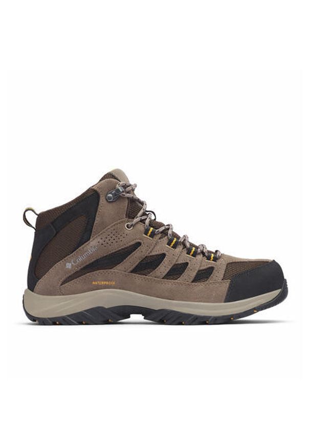 columbia - Columbia Buty Crestwood Mid 1765381231. Zapięcie: sznurówki. Kolor: brązowy. Materiał: zamsz, materiał, skóra. Szerokość cholewki: normalna. Sport: turystyka piesza