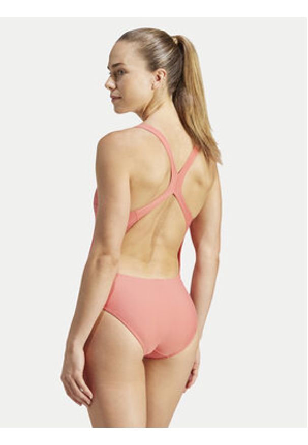 Adidas - adidas Strój kąpielowy 3 Bar Logo IQ3985 Różowy. Kolor: różowy. Materiał: syntetyk