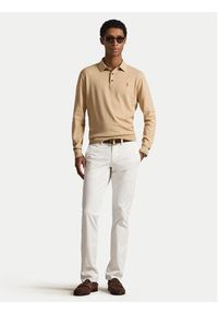 Polo Ralph Lauren Polo 710P04446003 Beżowy jasny Regular Fit. Typ kołnierza: polo. Kolor: beżowy. Materiał: bawełna #3